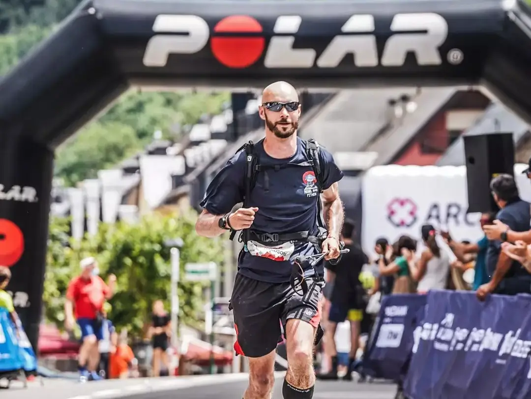 Photo of me running at the Val d'Aran